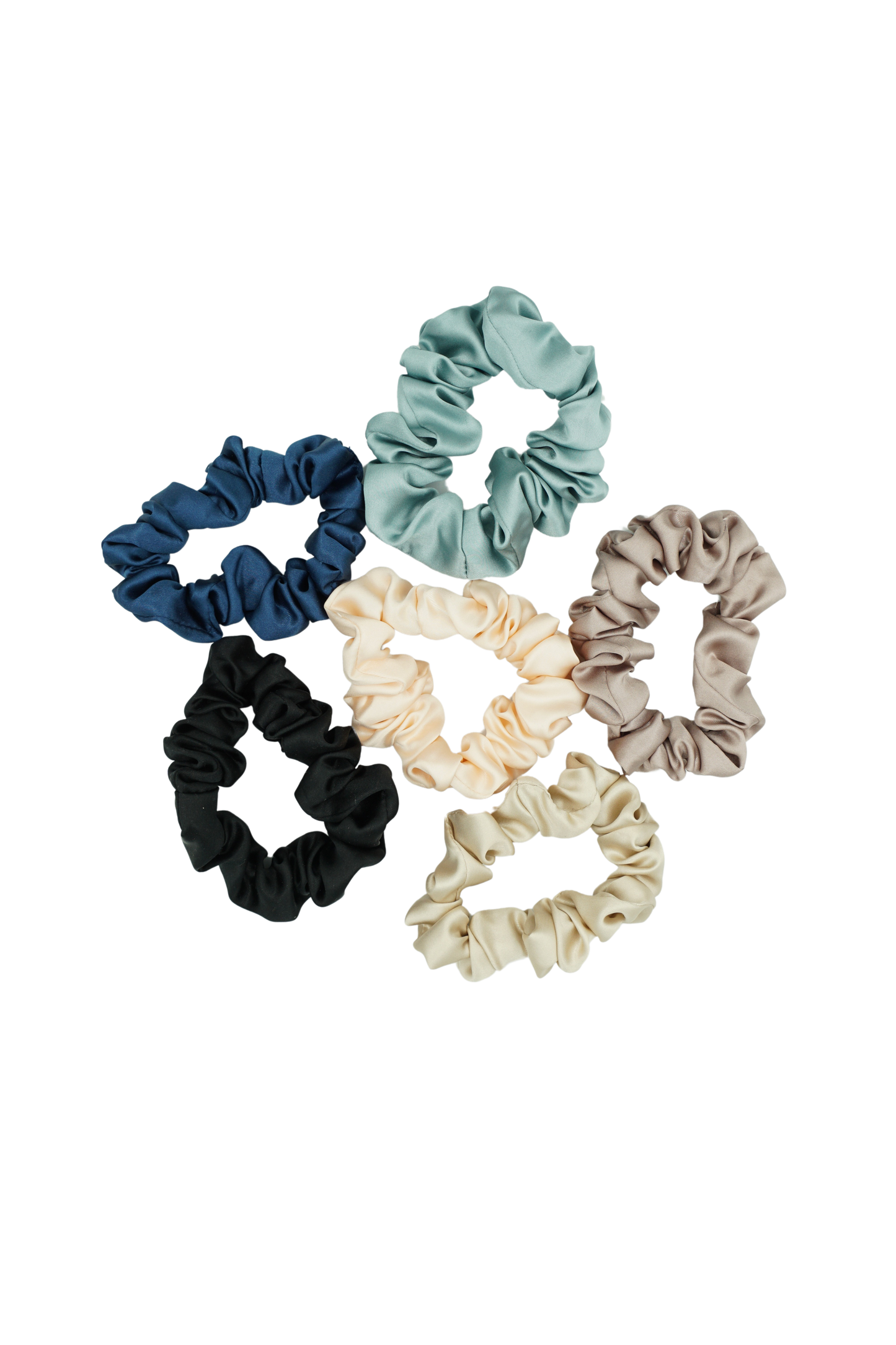 Geschenkidee Maulbeerseide-Haargummi 6er Set alle Farben - Silk Couture