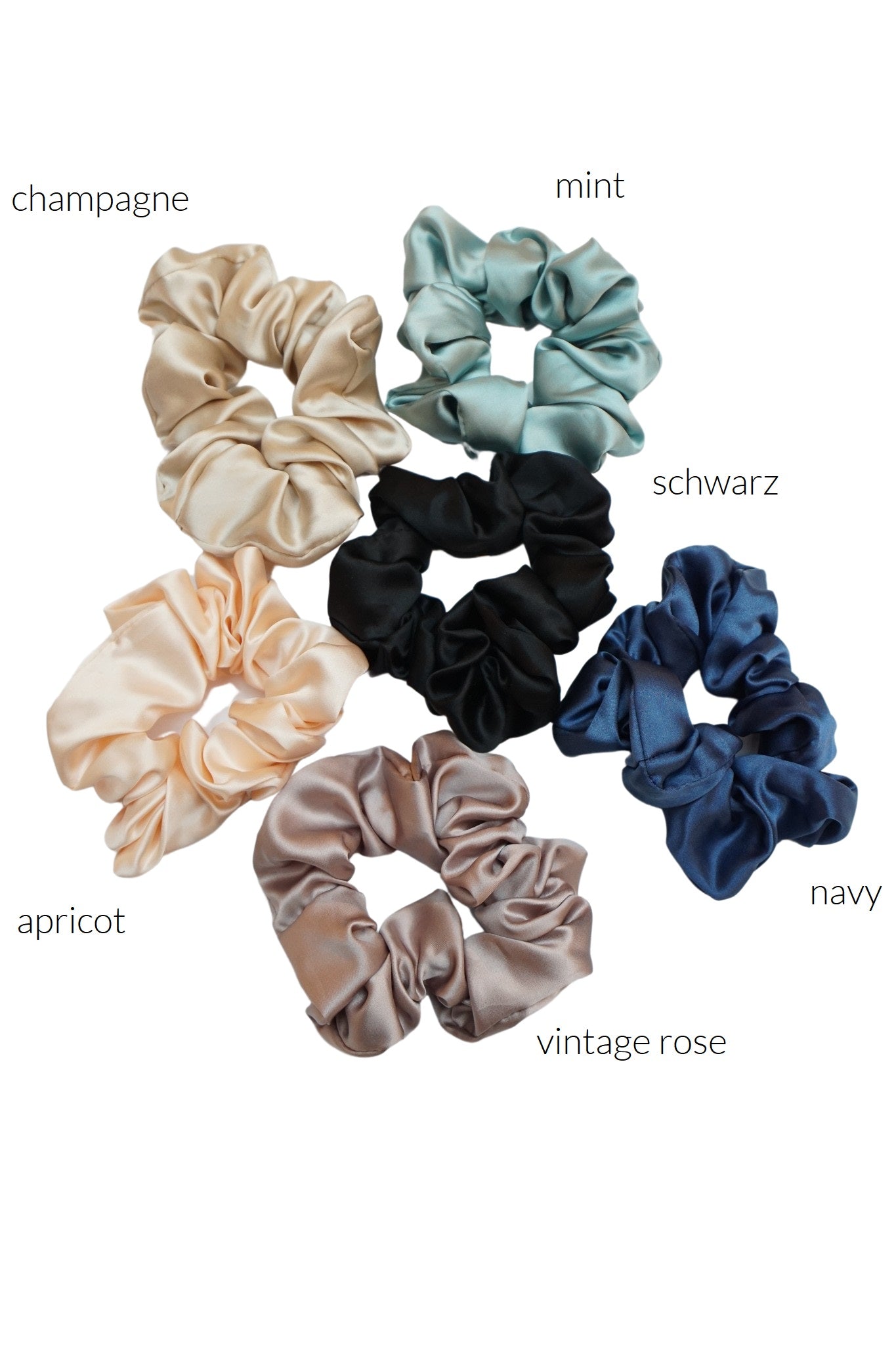 Geschenkidee Maulbeerseiden Haargummis 3er Set alle Größen - Silk Couture