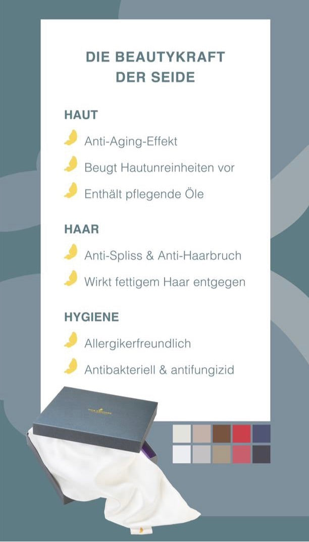 Geschenkidee Maulbeerseidenkissenbezug - Silk Couture