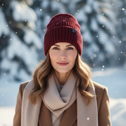 Angora-Woll-Mütze mit Maulbeerseiden-Innenseite