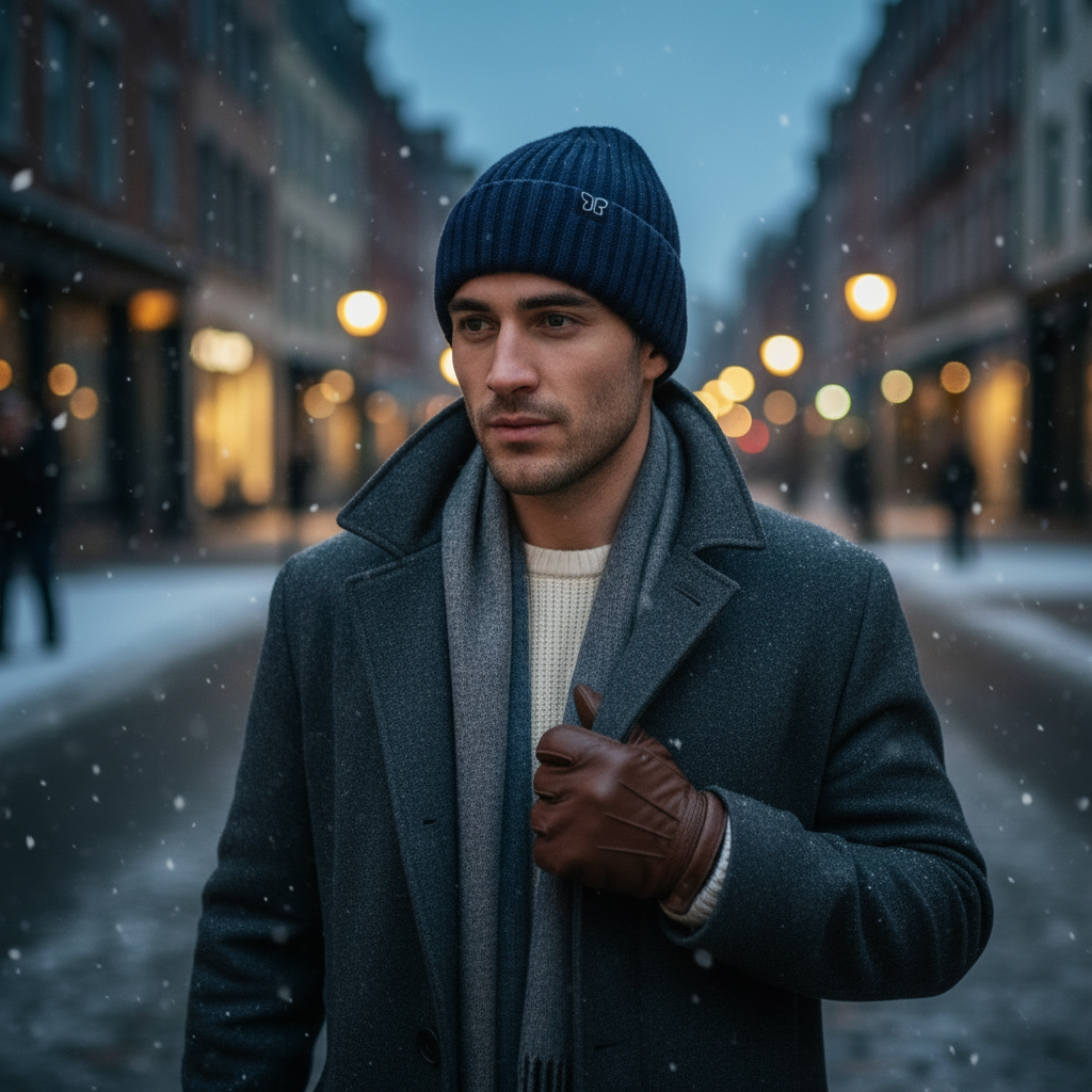 Angora-Woll-Mütze mit Maulbeerseiden-Innenseite