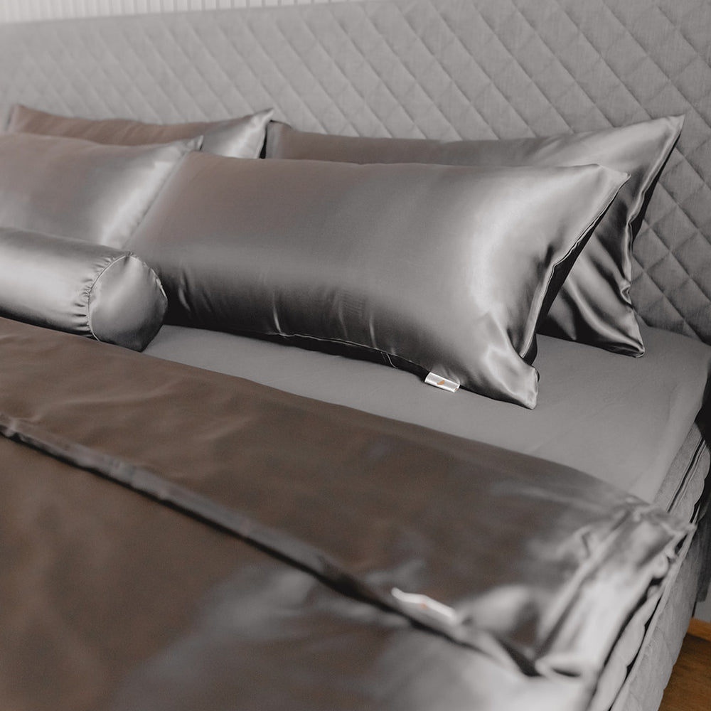 Design Anthracite - Bettwäsche aus 100% reiner Maulbeerseide