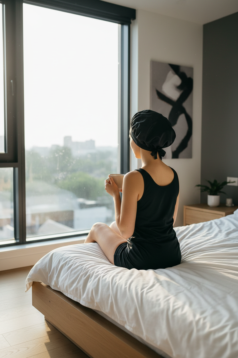 Seidenhaube Doppellagig