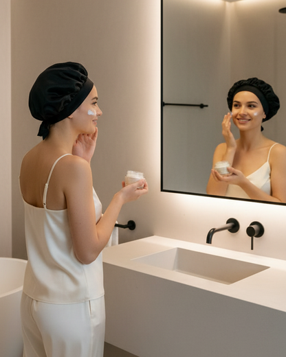 Seidenhaube Doppellagig