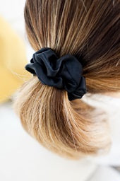 Maulbeerseiden Haargummi Größe L schwarz