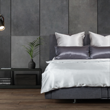 Maulbeerseiden-Bettwäsche Design Silber – Silk Couture