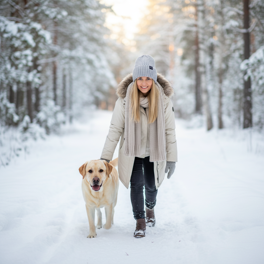 Angora-Woll-Mütze mit Maulbeerseiden-Innenseite