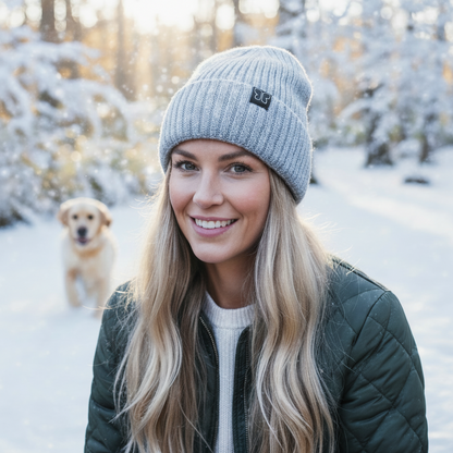 Angora-Woll-Mütze mit Maulbeerseiden-Innenseite