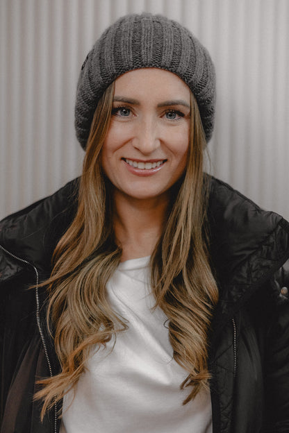 Angora-Woll-Mütze mit Maulbeerseiden-Innenseite