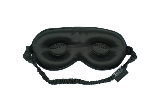 Maulbeerseiden-Schlafbrille Schwarz