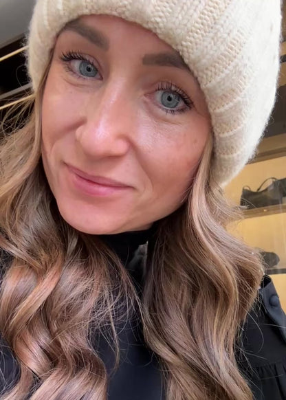 Angora-Woll-Mütze mit Maulbeerseiden-Innenseite