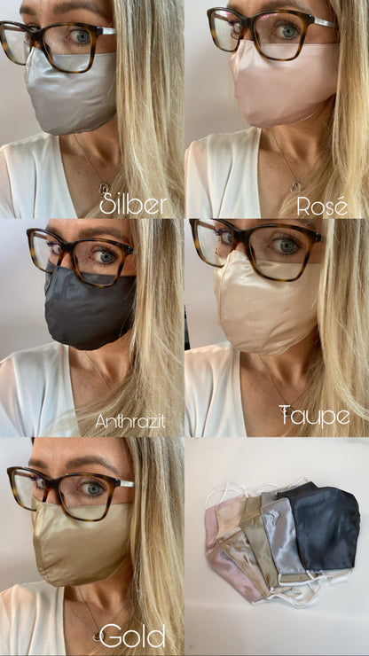 Mund-Nasen-Schutz aus reiner Maulbeerseide - Silk Couture