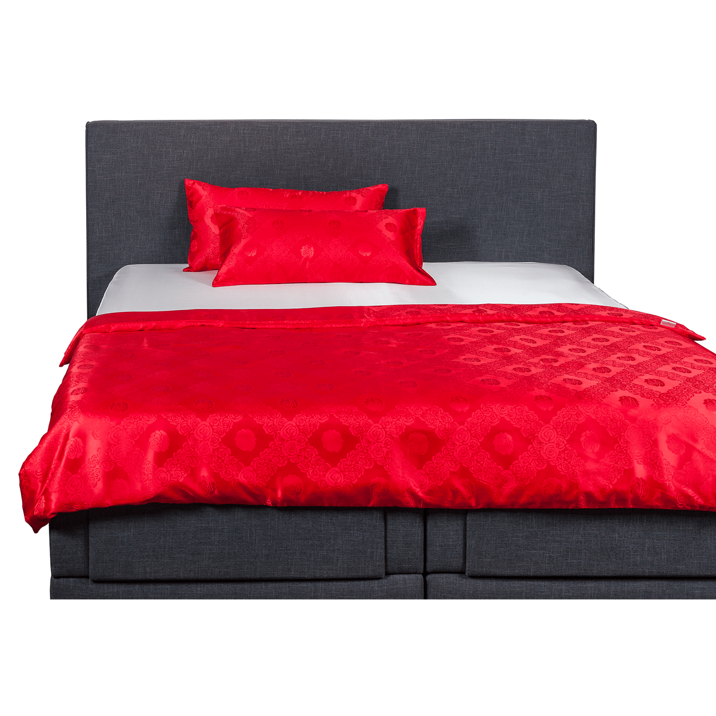 Ropa de cama de seda Boda Rosa roja